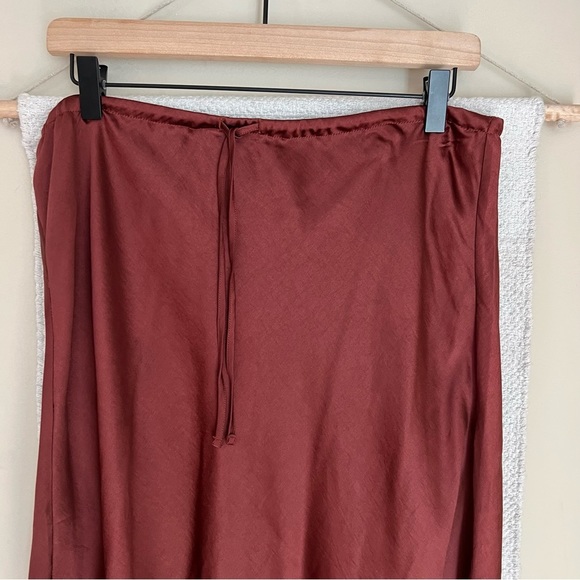 Madewell Brown Satin Skirt - Picture 3 of 10